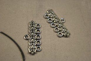 Коннектор 1.1х2.5 см 10 шт под античное серебро