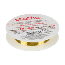 " Zlatka" / " Gamma" Проволока для бисера DG- 025 d 0. 25 мм 10 м №01 под латунь