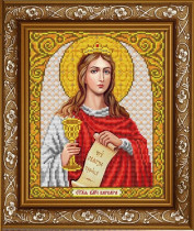 Рисунок на ткани для вышивки бисером ИС-4041 Святая Варвара 20х24,5см