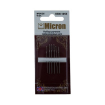 Иглы для шитья ручные " Micron" набор гобеленовых игл KSM- 1055 в блистере 6 шт. 24/ 26