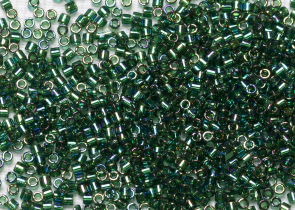 Бисер Япония MIYUKI Delica цилиндр 10/0 5 г DBM-0175 изумрудный прозрачный радужный